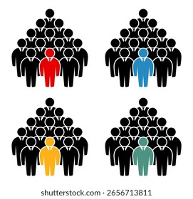 Símbolo, ícono de personas. archivo de Vector.