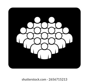Símbolo, ícono de personas. archivo de Vector.