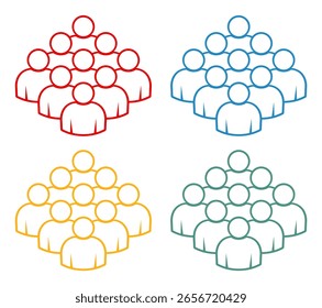 Símbolo, ícono de personas. archivo de Vector.