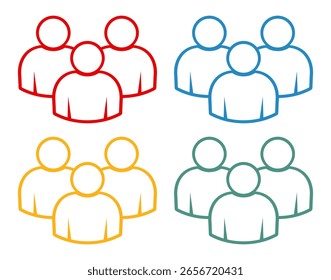 Símbolo, ícono de personas. archivo de Vector.