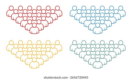 Símbolo, ícono de personas. archivo de Vector.