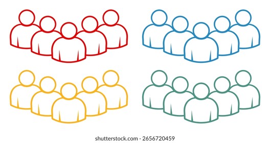 Símbolo, ícono de personas. archivo de Vector.