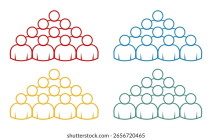 Símbolo, ícono de personas. archivo de Vector.