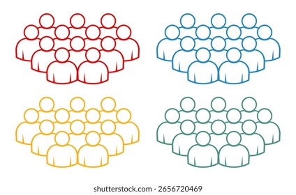 Símbolo, ícono de personas. archivo de Vector.