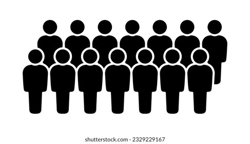 Símbolo, icono de personas. Gráficos vectoriales.