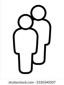 Símbolo, icono de personas. Gráficos vectoriales.