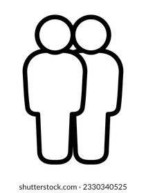 Symbol, people icon. Vector graphics.