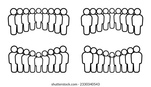 Símbolo, icono de personas. Gráficos vectoriales.