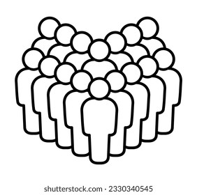 Symbol, people icon. Vector graphics.