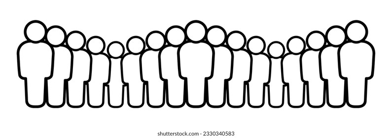 Symbol, people icon. Vector graphics.