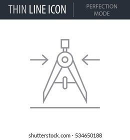 Symbol of Perfection Mode Thin line Icon of Design Thinking. Stroke Pictogram Graphic for Web Design. Quality Outline Vector Symbol Concept. Premium Mono Linear Beautiful Plain Laconic Logo