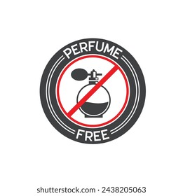 symbol of perfume free, fragrance free, vector art.