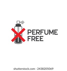 symbol of perfume free, fragrance free, vector art.