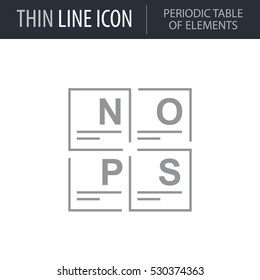 Symbol of Periodic Table of Elements. Thin line Icon of Icons Of Biochemistry And Genetics Icon. Stroke Pictogram Graphic for Web Design. Quality Outline Vector Symbol Concept. Premium Mono Linear