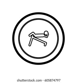 symbol person do exercise gym, vector illustration design