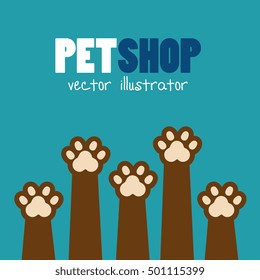 symbol pet shop paw print brown icon