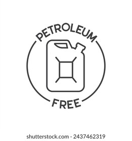 symbol of petroleum free, vector art.