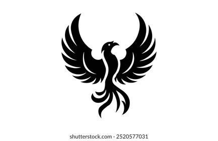 symbol of phoenix black silhouette