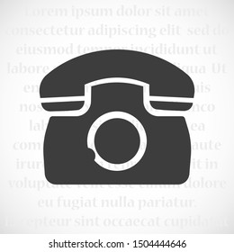 Symbol of phone call icon. 