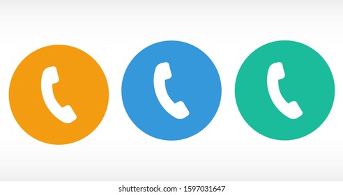 Symbol of phone call icon. Symbol of phone call icon in trendy flat style isolated on grey background. Handset icon with waves. Symbol of phone call icon symbol for your design, logo,  