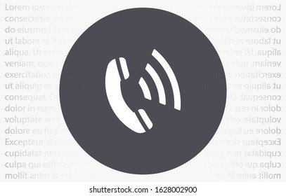 Symbol of phone call icon. Symbol of phone call icon in trendy flat style isolated on grey background. Handset icon with waves. Symbol of phone call icon symbol for your design, logo,
