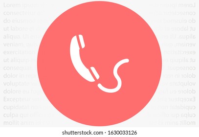 Symbol of phone call icon. Symbol of phone call icon in trendy flat style isolated on grey background. Handset icon with waves. Symbol of phone call icon symbol for your design, logo,
