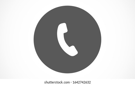 Symbol of phone call icon. Symbol of phone call icon in trendy flat style isolated on grey background. Handset icon with waves. Symbol of phone call icon symbol for your design, logo,