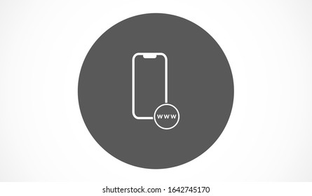 Symbol of phone call icon. Symbol of phone call icon in trendy flat style isolated on grey background. Handset icon with waves. Symbol of phone call icon symbol for your design, logo