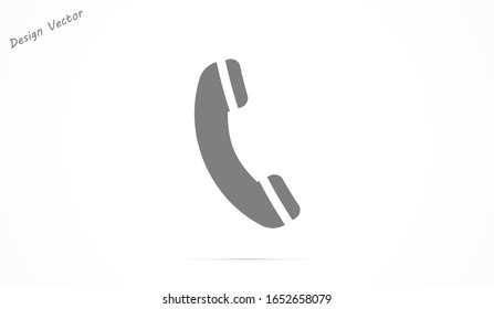 Symbol of phone call icon. Symbol of phone call icon in trendy flat style isolated on grey background. Handset icon with waves. Symbol of phone call icon symbol for your design, logo,  