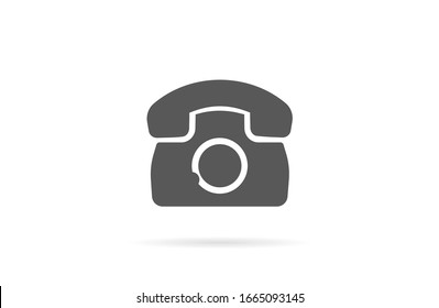 Symbol of phone call icon. Symbol of phone call icon in trendy flat style isolated on grey background. Handset icon with waves. Symbol of phone call icon symbol for your design, logo,