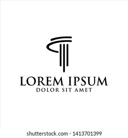 Symbol Pillar Logo Template vector