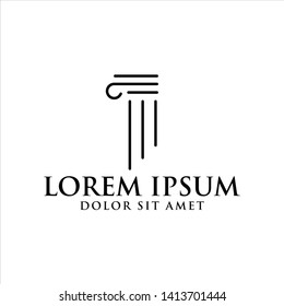Symbol Pillar Logo Template vector