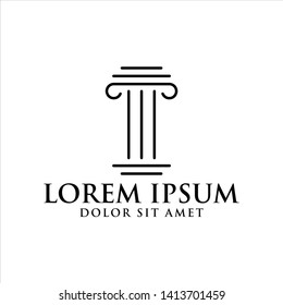 Symbol Pillar Logo Template vector