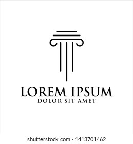 Symbol Pillar Logo Template vector