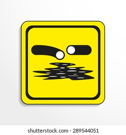 Symbol. Pipeline rupture. Vector icon.