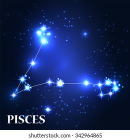 Symbol: Pisces Zodiac Sign. Vector Illustration. EPS10