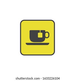 symbol of a place for tea with a white background. EPS 10