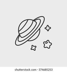 Symbol of planet with rings