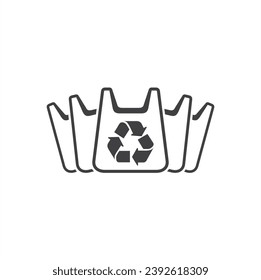symbol of plastic recycle, vector art.