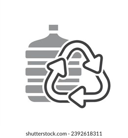 symbol of plastic recycle, vector art.