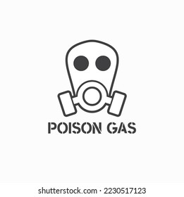 symbol of poison gas, danger, vector art.