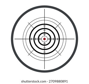 Symbol of precision with a central target