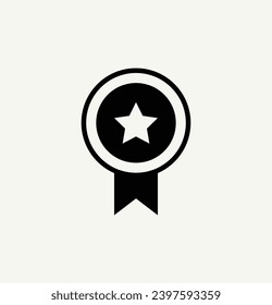 Symbol of Premium Icon. Rosette Stamp Icon Vector Design Template. Editable Stroke