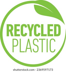 Símbolo producido con plástico reciclado