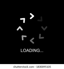 A symbol of progress loading bar or Buffering of Download or Upload, Loading icon, Vector and Illustration.
