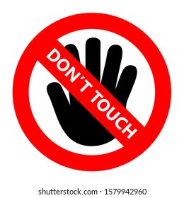 Symbol Prohibition Dont Touch Iconsigns Vector Stock Vector Royalty Free