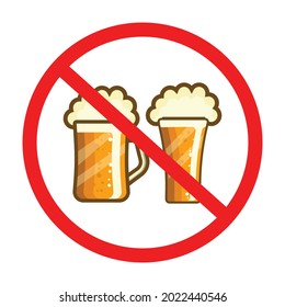 symbol prohibition drink alcohol illustration vector image