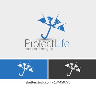 Symbol of Protect Life, isolated vector design
