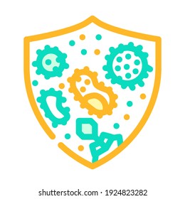 symbol of protection against disease color icon vector. symbol of protection against disease sign. isolated symbol illustration