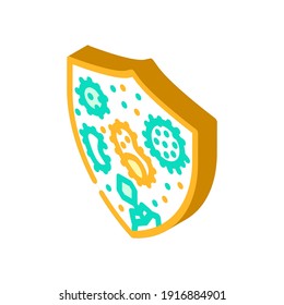 symbol of protection against disease isometric icon vector. symbol of protection against disease sign. isolated symbol illustration